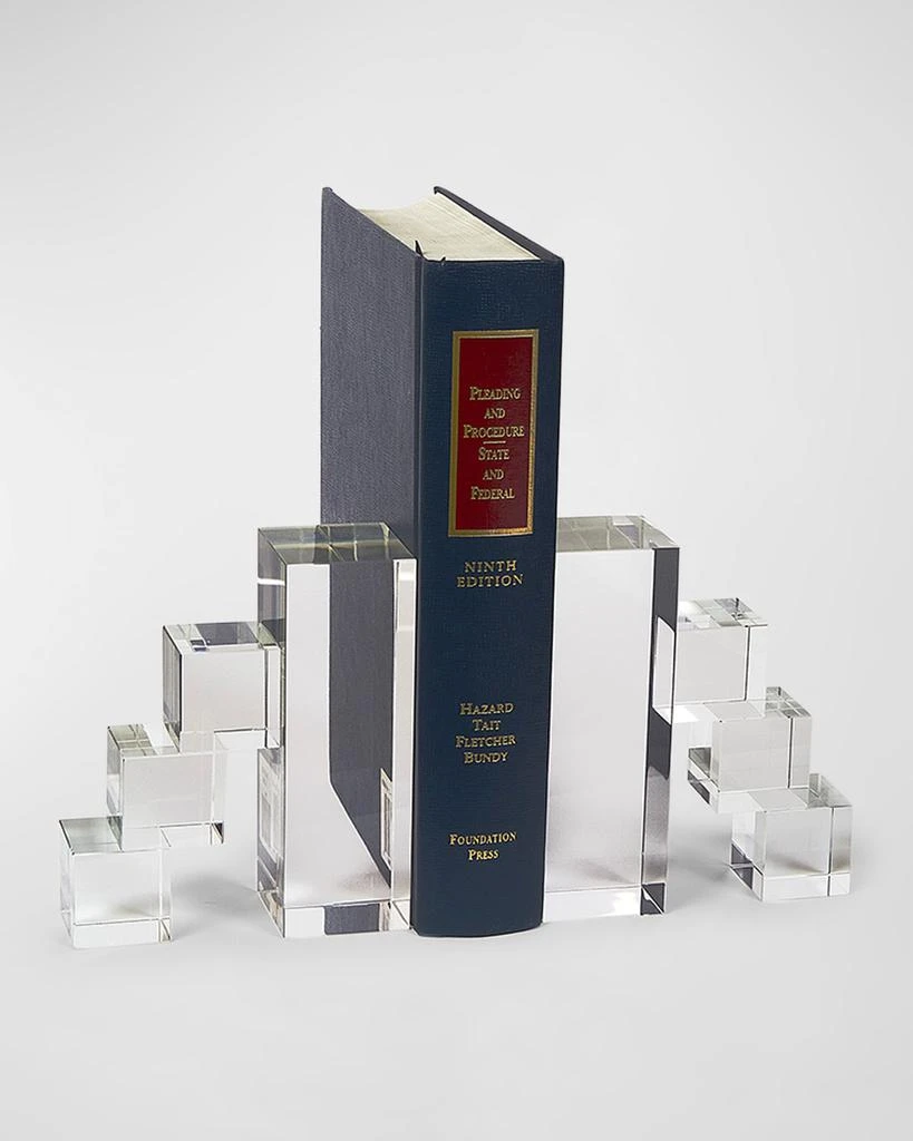 商品Tizo|Clear Crystal Block Steps Bookend Pair,价格¥647,第2张图片详细描述