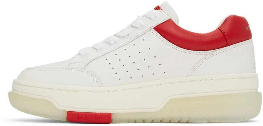 商品AMIRI|White & Red Stadium Low Sneakers,价格¥2492,第3张图片详细描述