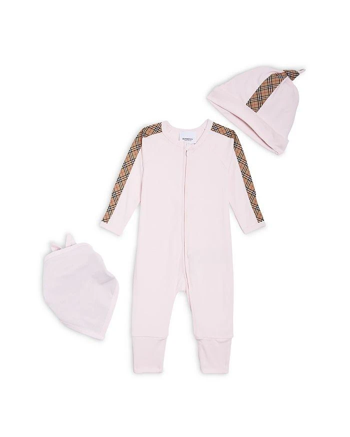 商品Burberry|Unisex Claude Mini Check Footie, Hat & Bib Gift Set - Baby,价格¥1346,第1张图片