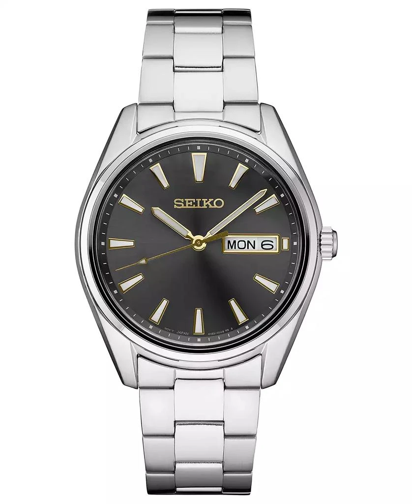 商品Seiko|Men's Essential Stainless Steel Bracelet Watch 40.2mm,价格¥1454,第1张图片