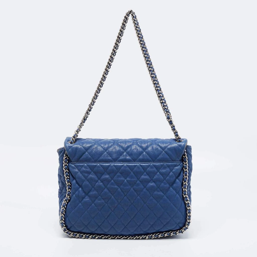 商品[二手商品] Chanel|Chanel Blue Quilted Leather Maxi Chain Around Flap Shoulder Bag,价格¥17450,第4张图片详细描述