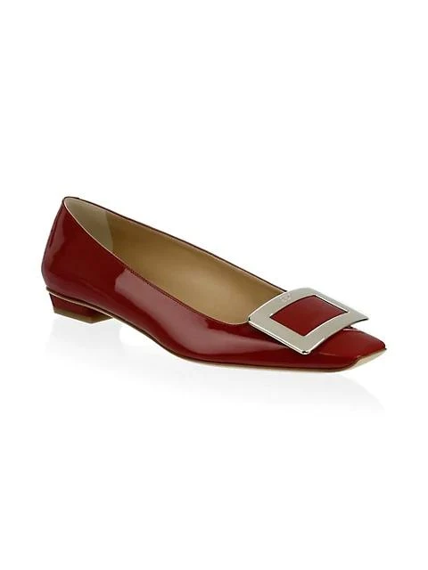 商品Roger Vivier|Belle Vivier Patent Leather Mid-Heel Flats,价格¥5218,第2张图片详细描述