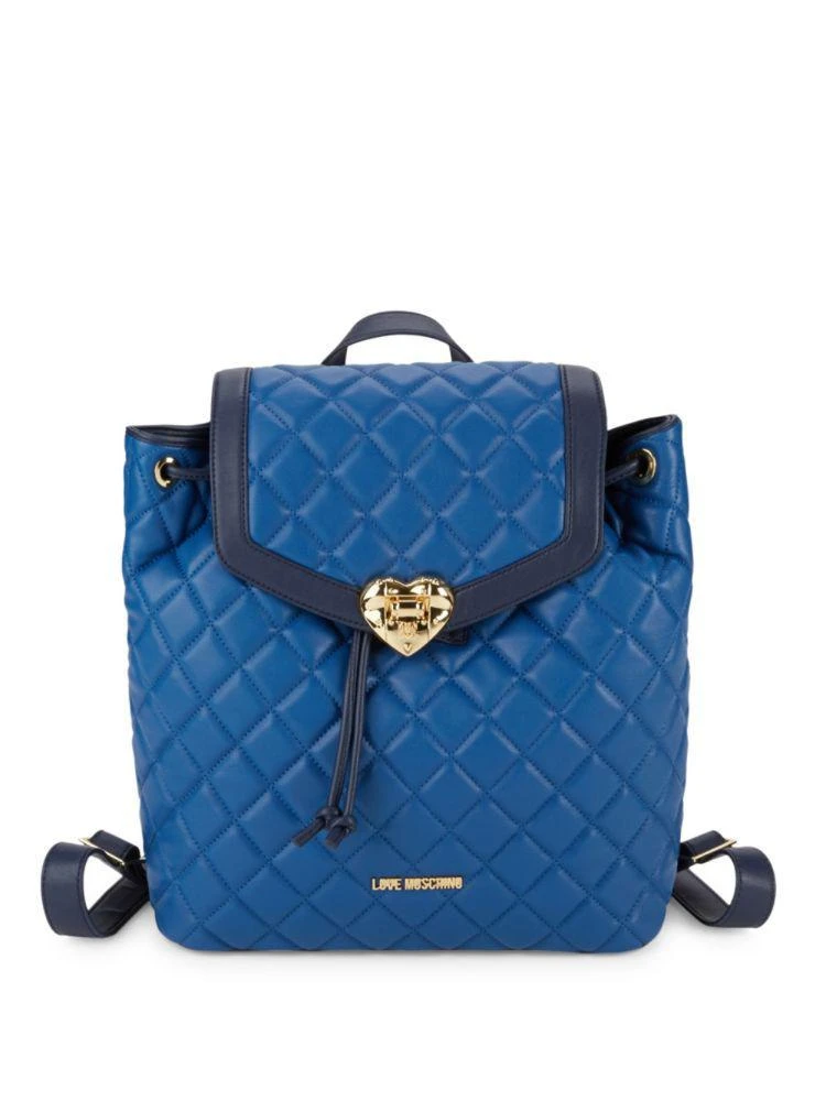 商品Moschino|Quilted Drawstring Leather Backpack,价格¥983,第1张图片