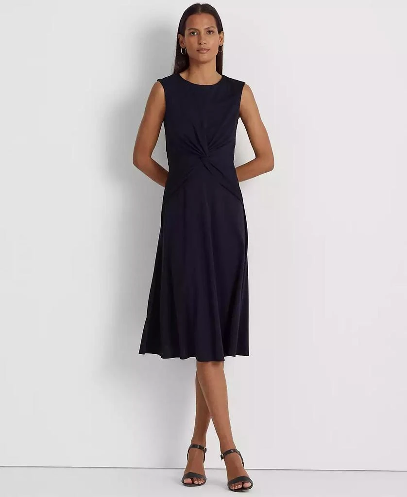 商品Ralph Lauren|Women's Twist-Front Cap-Sleeve Stretch Jersey Dress,价格¥1024,第1张图片