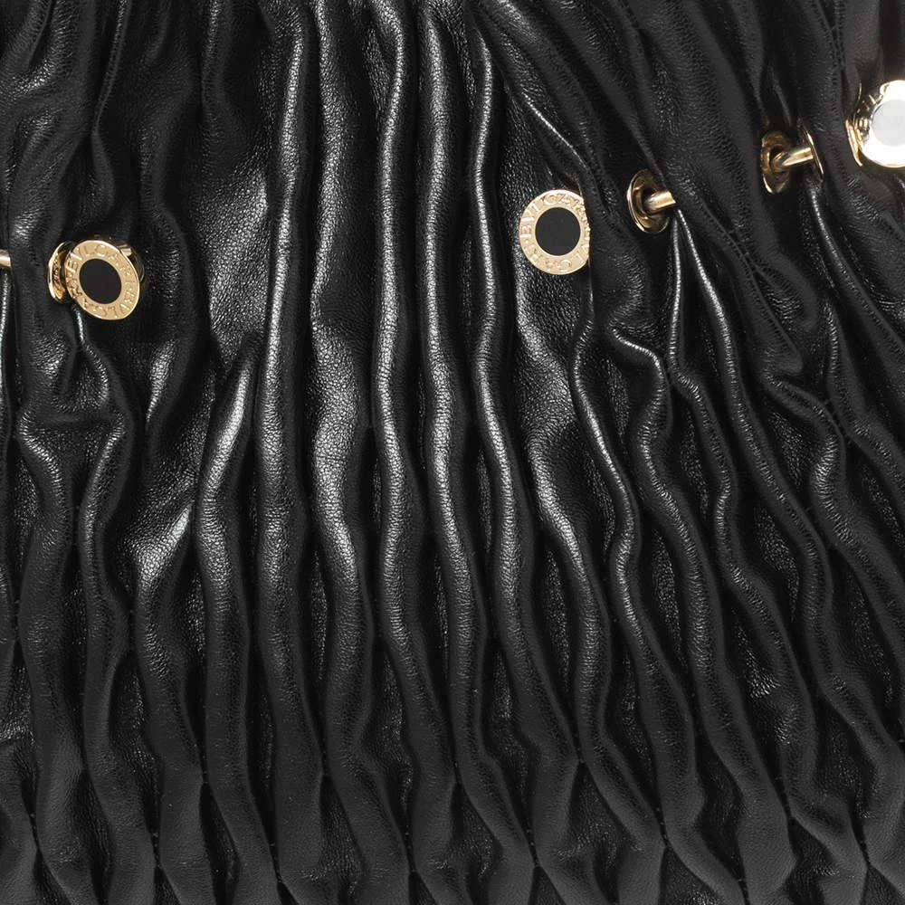 商品[二手商品] BVLGARI|Bvlgari Black Leather Pleated Twit Tote,价格¥3412,第5张图片详细描述