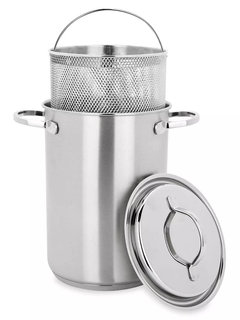 商品Demeyere|Resto 4.8-Quart Stainless Steel Asparagus/Pasta Cooker Set,价格¥750,第3张图片详细描述