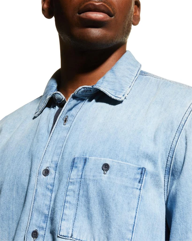 商品Paige|Men's Raymond Soft Chambray Sport Shirt,价格¥1101,第5张图片详细描述