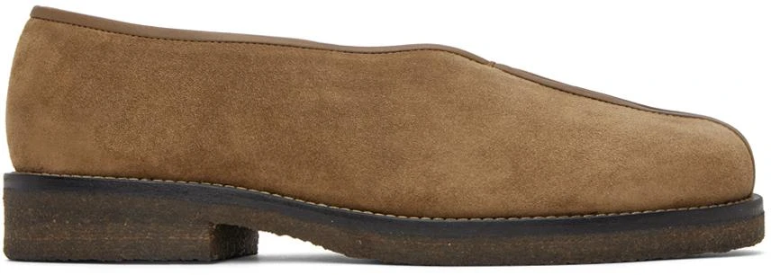 商品Lemaire|Brown Piped Loafers,价格¥2927,第1张图片