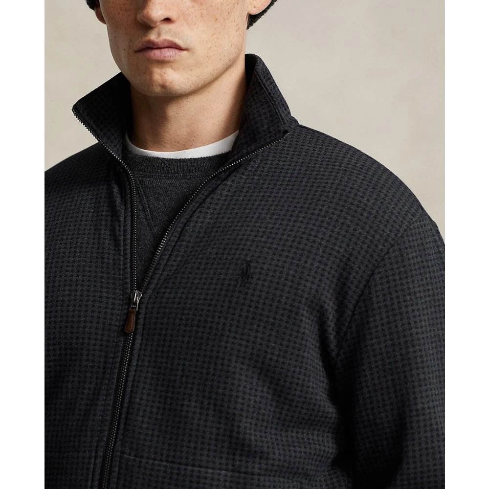 商品Ralph Lauren|Men's Houndstooth Luxury Jersey Track Jacket,价格¥789,第3张图片详细描述