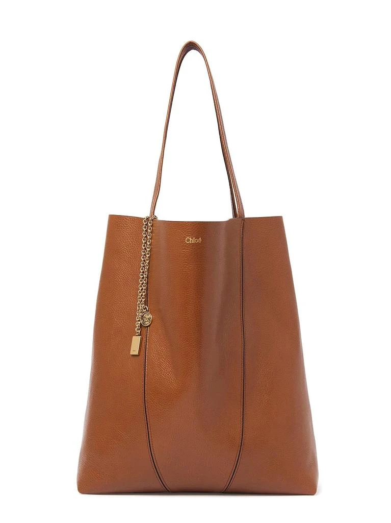 商品Chloé|Chloé Spin Logo Detailed Large Tote Bag,价格¥8887,第1张图片