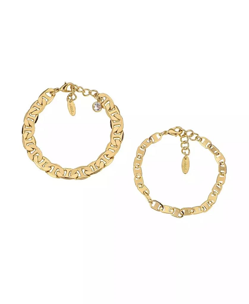 商品Ettika Jewelry|18K Gold Plated Simple Flat Chain Bracelet,价格¥374,第1张图片