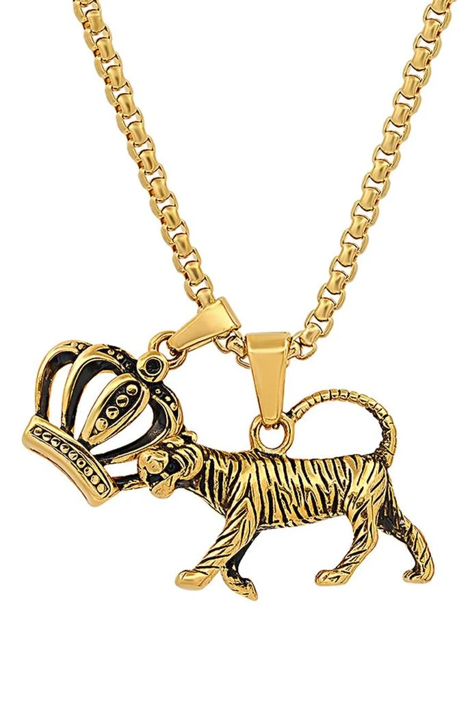 商品HMY JEWELRY|18k Gold-Plated Stainless Steel Tiger King Pendant Necklace,价格¥263,第1张图片