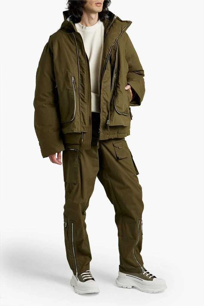 商品Helmut Lang|Layered cotton-blend hooded down jacket,价格¥2240,第2张图片详细描述
