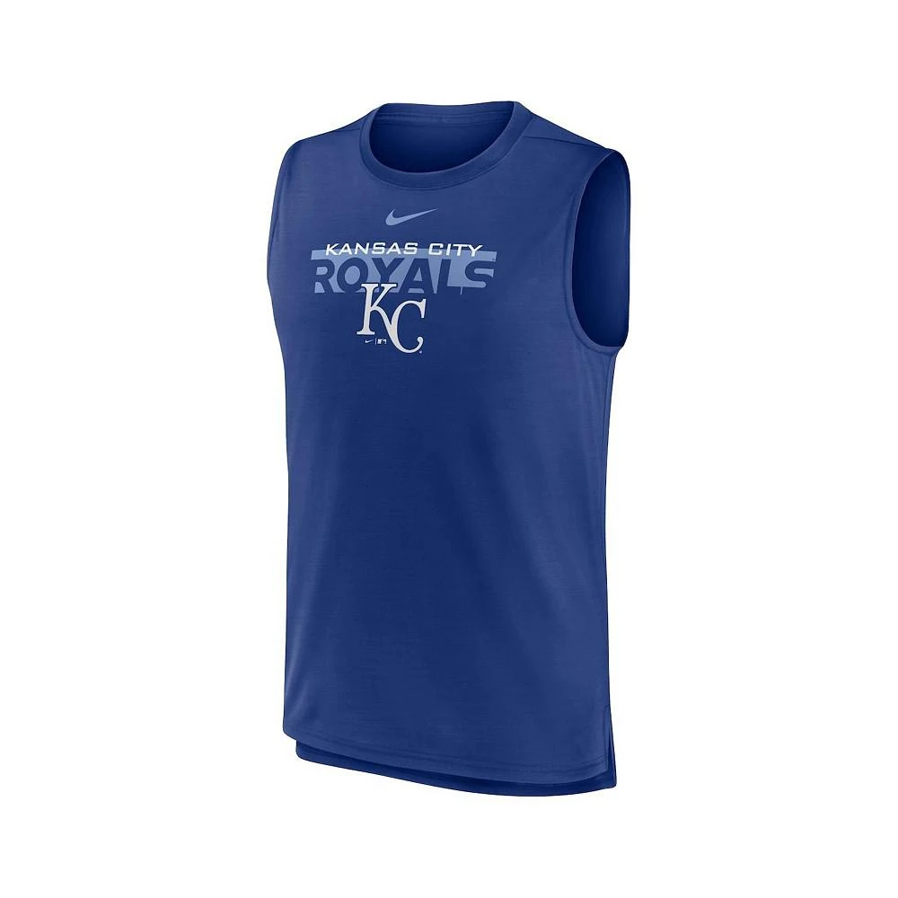 商品NIKE|Men's Royal Kansas City Royals Knockout Stack Exceed Performance Muscle Tank Top,价格¥195,第2张图片详细描述