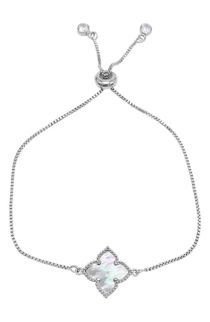 商品ADORNIA|Four Point Mother of Pearl Flower Bolo Bracelet,价格¥150,第1张图片