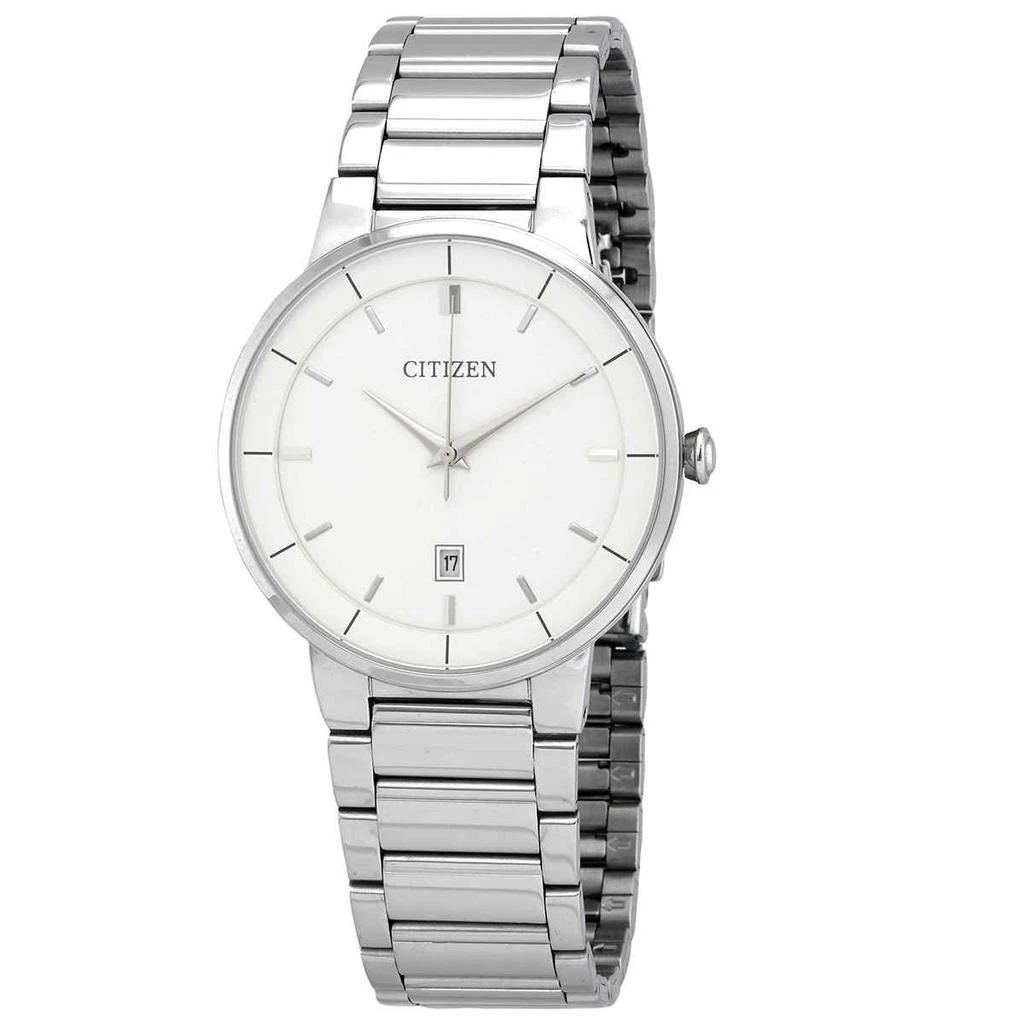 商品Citizen|Quartz White Dial Stainless Steel Men's Watch BI5010-59A,价格¥480,第1张图片