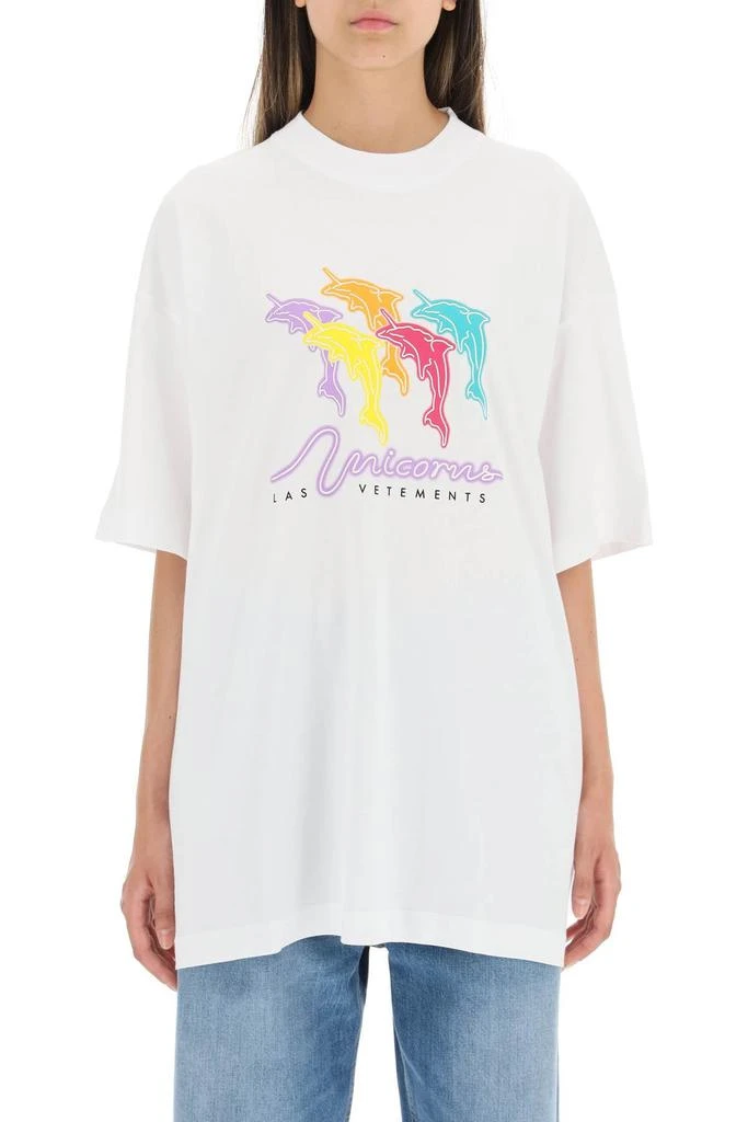 商品Vetements|Vetements 'dolphin unicorn' t-shirt,价格¥2365,第2张图片详细描述