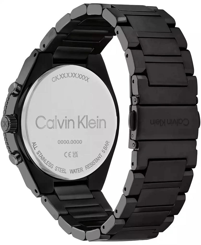 商品Calvin Klein|Men's Black-Tone Stainless Steel Bracelet Watch 44.5mm,价格¥1086,第3张图片详细描述