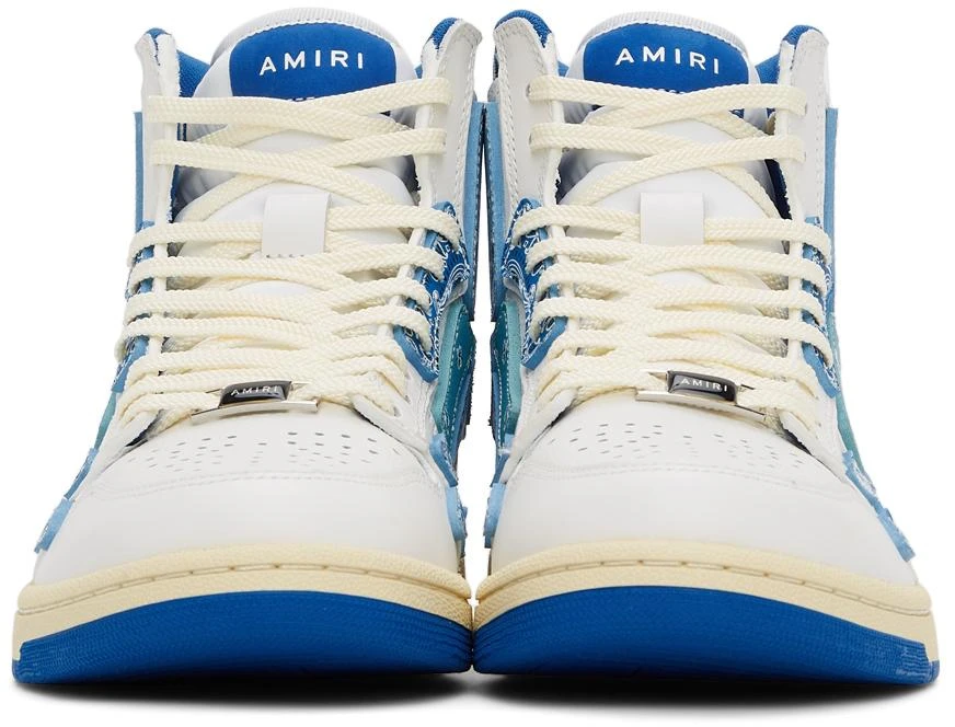 商品AMIRI|White & Blue Skel Top Hi Bandana Sneakers,价格¥3072,第2张图片详细描述