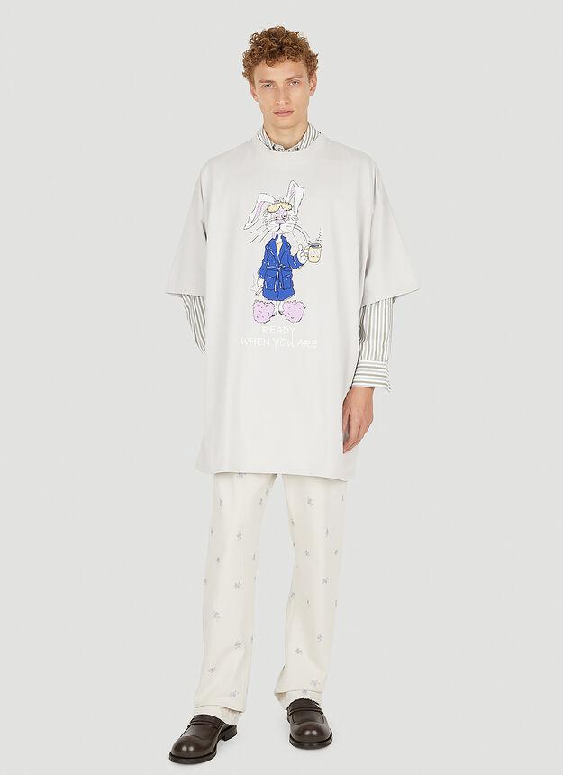 Supersize Graphic T-Shirt in White商品第2张图片规格展示