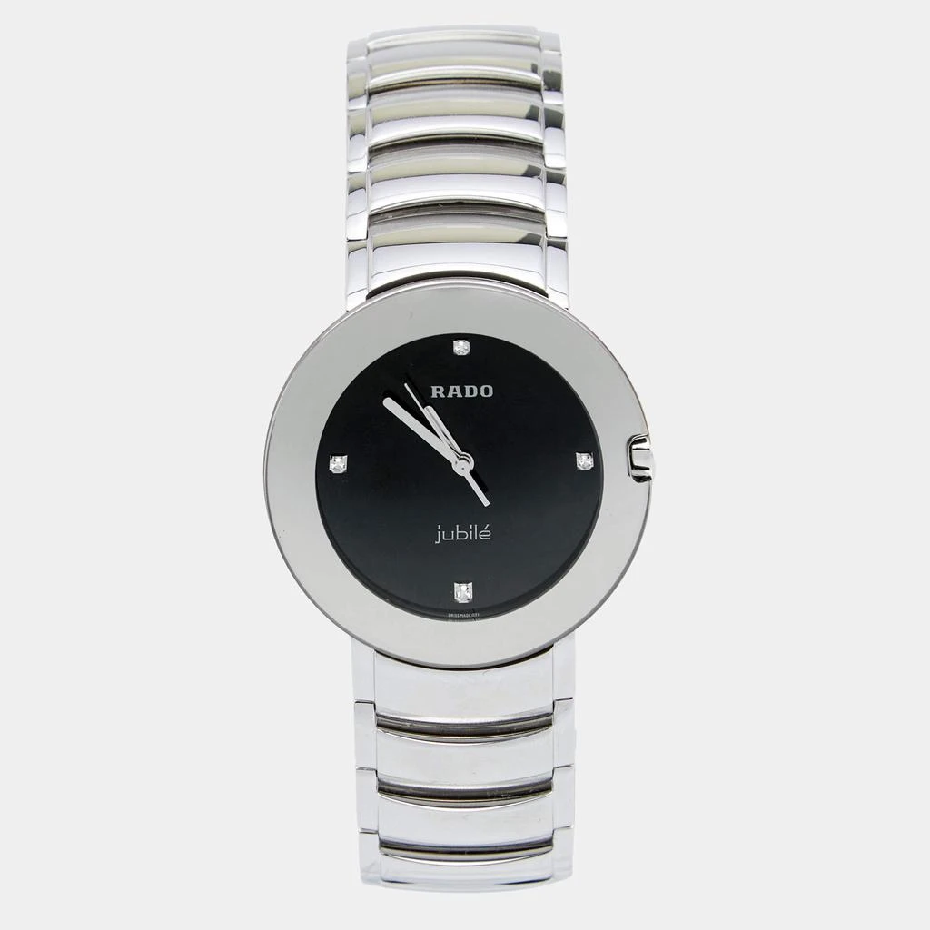 商品[二手商品] Rado|Rado Black Stainless Diastar Jubile 115.00625.3 Men's Wristwatch 35 mm,价格¥4220,第1张图片