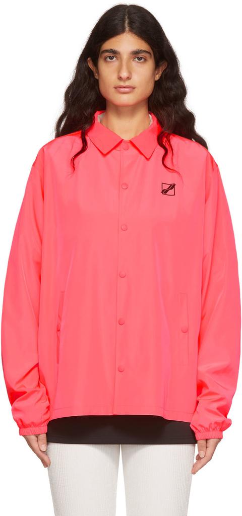 Pink Polyester Windbreaker Jacket商品第1张图片规格展示