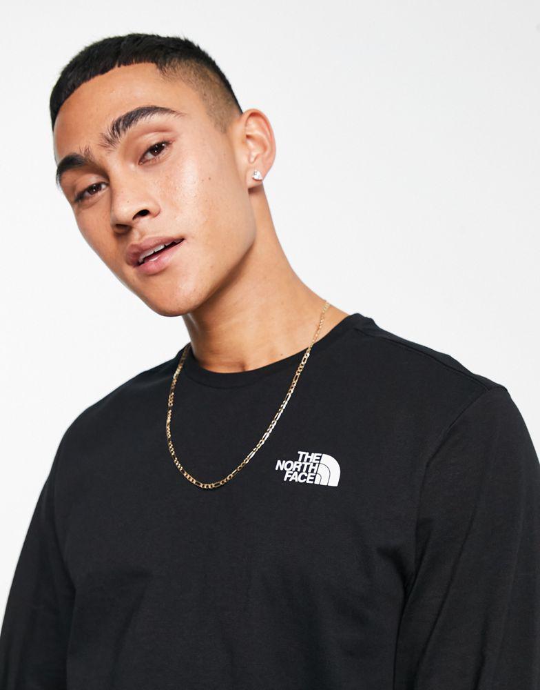 The North Face Mountain Outline back print long sleeve t-shirt in black Exclusive at ASOS商品第3张图片规格展示