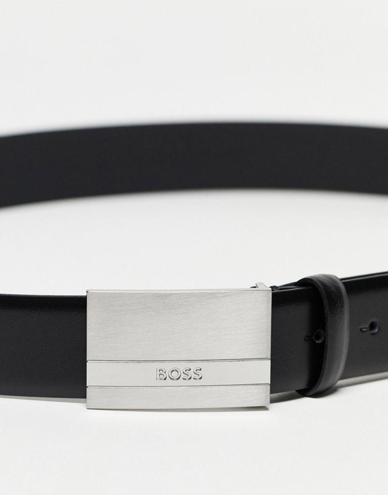 BOSS Black Baxton leather belt in black商品第3张图片规格展示