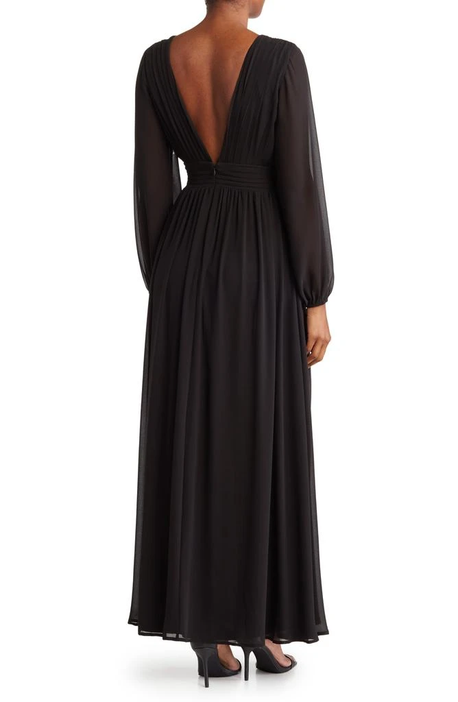 商品Love by Design|Iris Plunge Neck Long Sleeve Maxi Dress,价格¥360,第2张图片详细描述