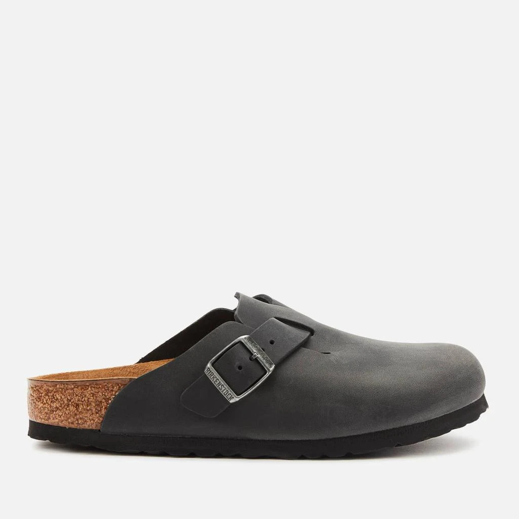 商品Birkenstock|Birkenstock Women's Boston Oiled Leather Mules - Black,价格¥1098,第1张图片