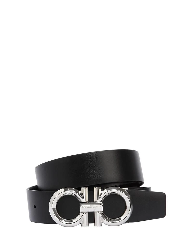 商品Salvatore Ferragamo|3.5cm Diamond Reversible Leather Belt,价格¥4217,第1张图片