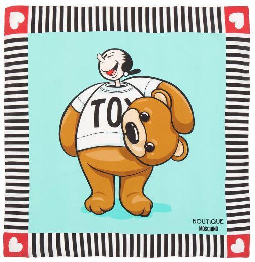 商品Moschino|Moschino莫斯奇诺  橄榄玩具熊方块围巾 - 湖绿色,价格¥419,第1张图片