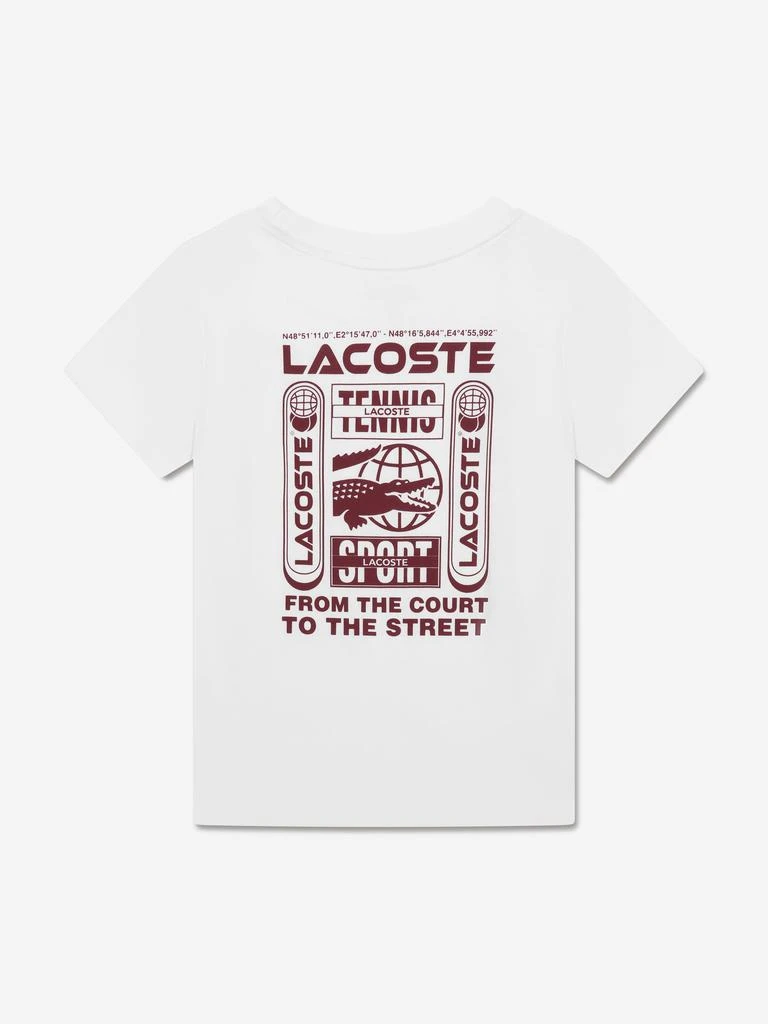 商品Lacoste|Lacoste Boys Tennis Logo T-Shirt in White,价格¥249,第3张图片详细描述