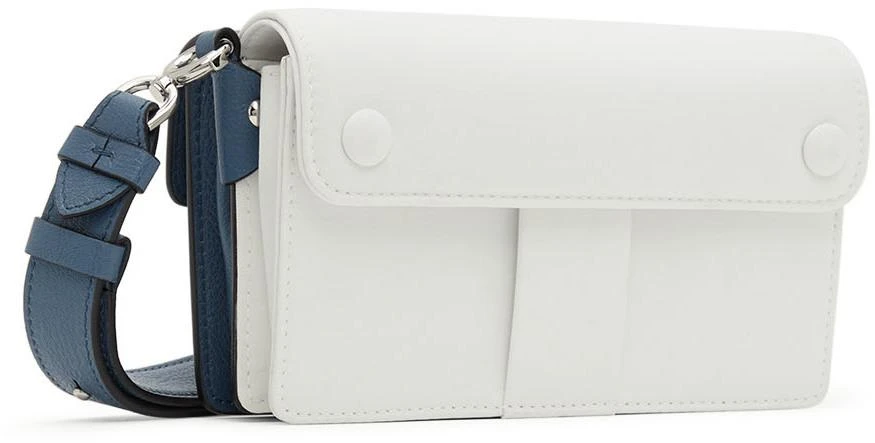 商品MAISON MARGIELA|Blue & White Mini New Lock Double Flap Clutch Bag,价格¥5307,第3张图片详细描述