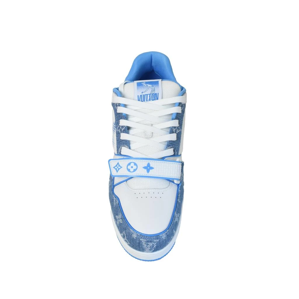 商品Louis Vuitton|Louis Vuitton Monogram Strap Trainer White Blue,价格¥12955-¥13615,第4张图片详细描述