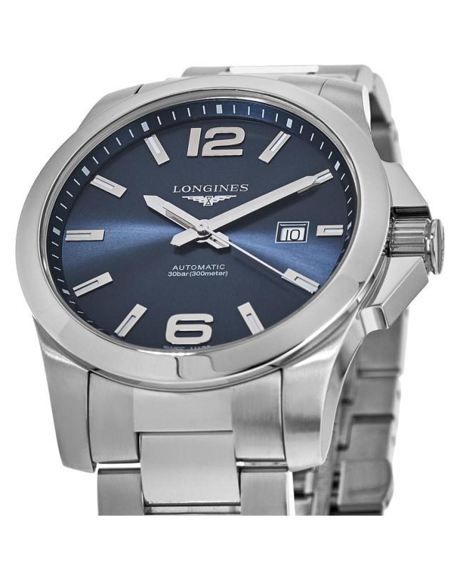 商品Longines|Longines Conquest Automatic Blue Dial Stainless Steel Men's Watch L3.778.4.96.6,价格¥8066,第4张图片详细描述