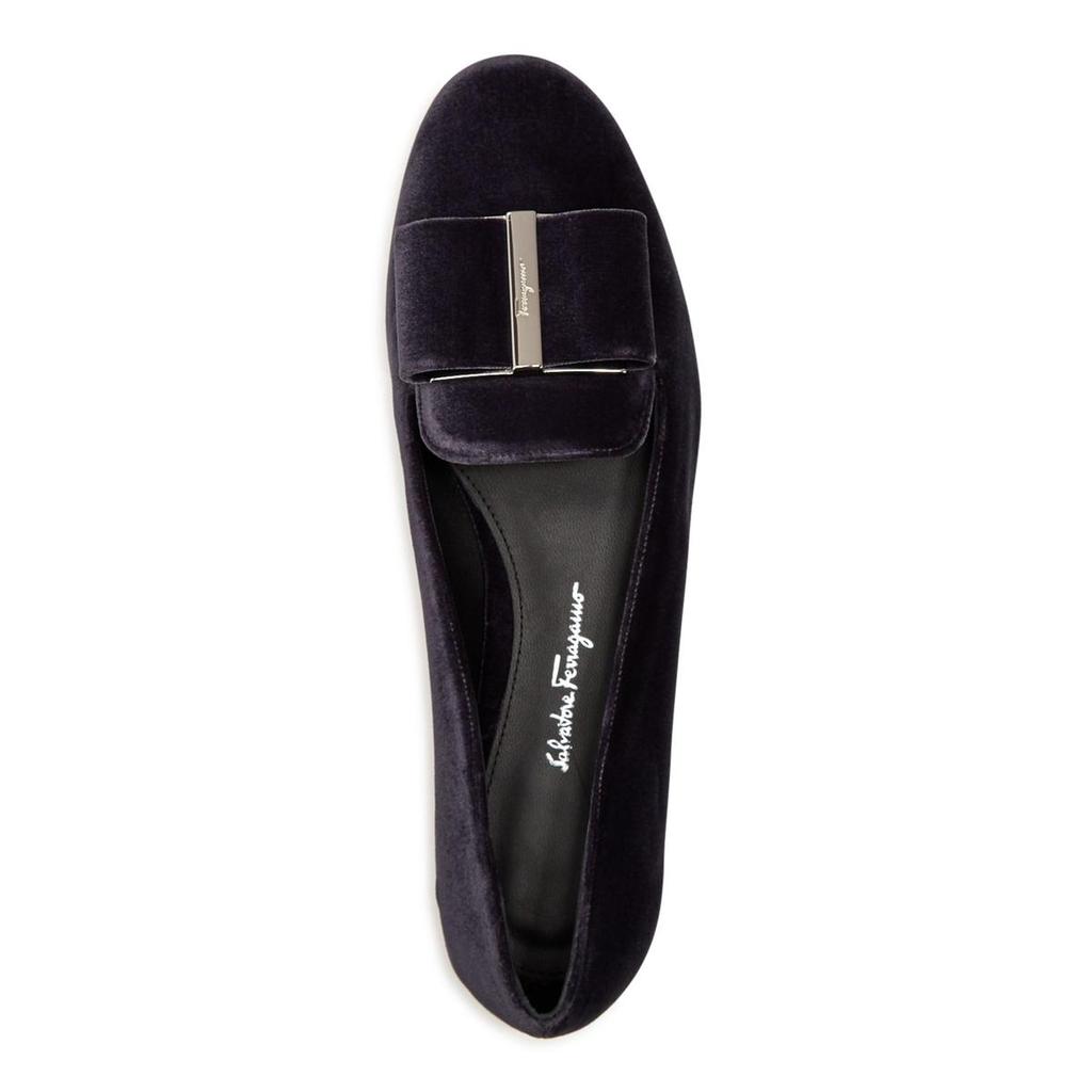 Salvatore Ferragamo Sarno Women's Leather Pearl Slip On Loafer with Bow商品第7张图片规格展示