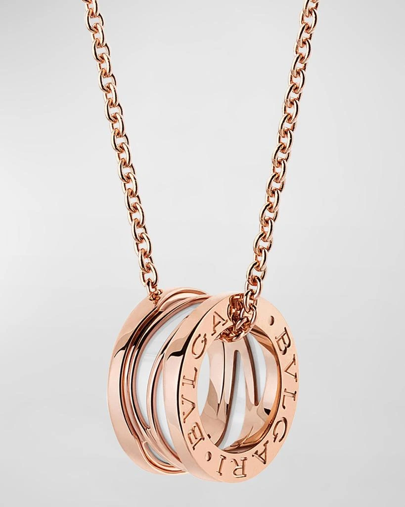 商品BVLGARI|B.Zero1 18k Rose Gold White Ceramic Charm Necklace,价格¥30597,第1张图片