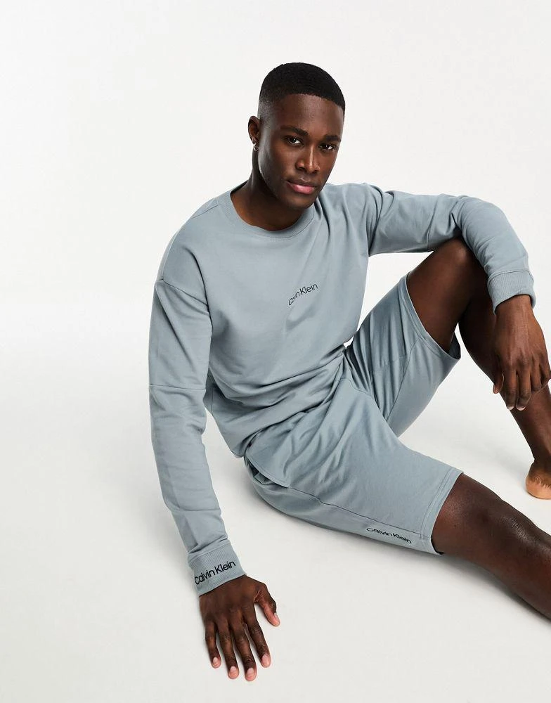 商品Calvin Klein|Calvin Klein sleep sweatshirt in blue,价格¥374,第4张图片详细描述