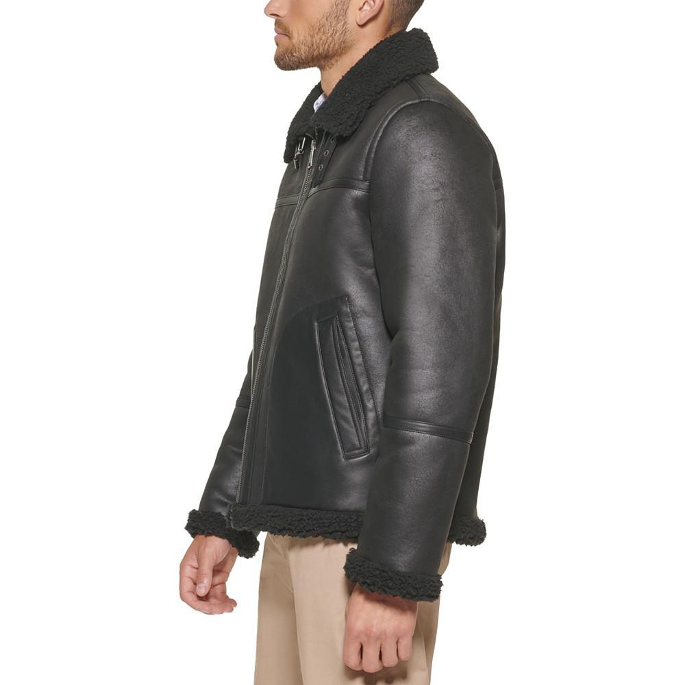 商品Tommy Hilfiger|男款 Faux系列 经典皮质羊毛夹克,价格¥716,第5张图片详细描述