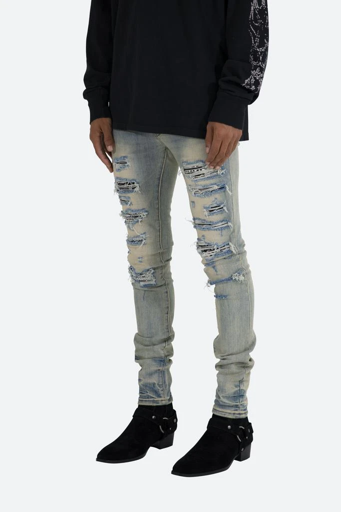 商品MNML|X165 Paisley Skinny Denim - Blue/Black,价格¥516,第2张图片详细描述