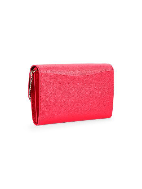 Furla Logo Leather Wallet On Chain - Wallets - Free Shipping