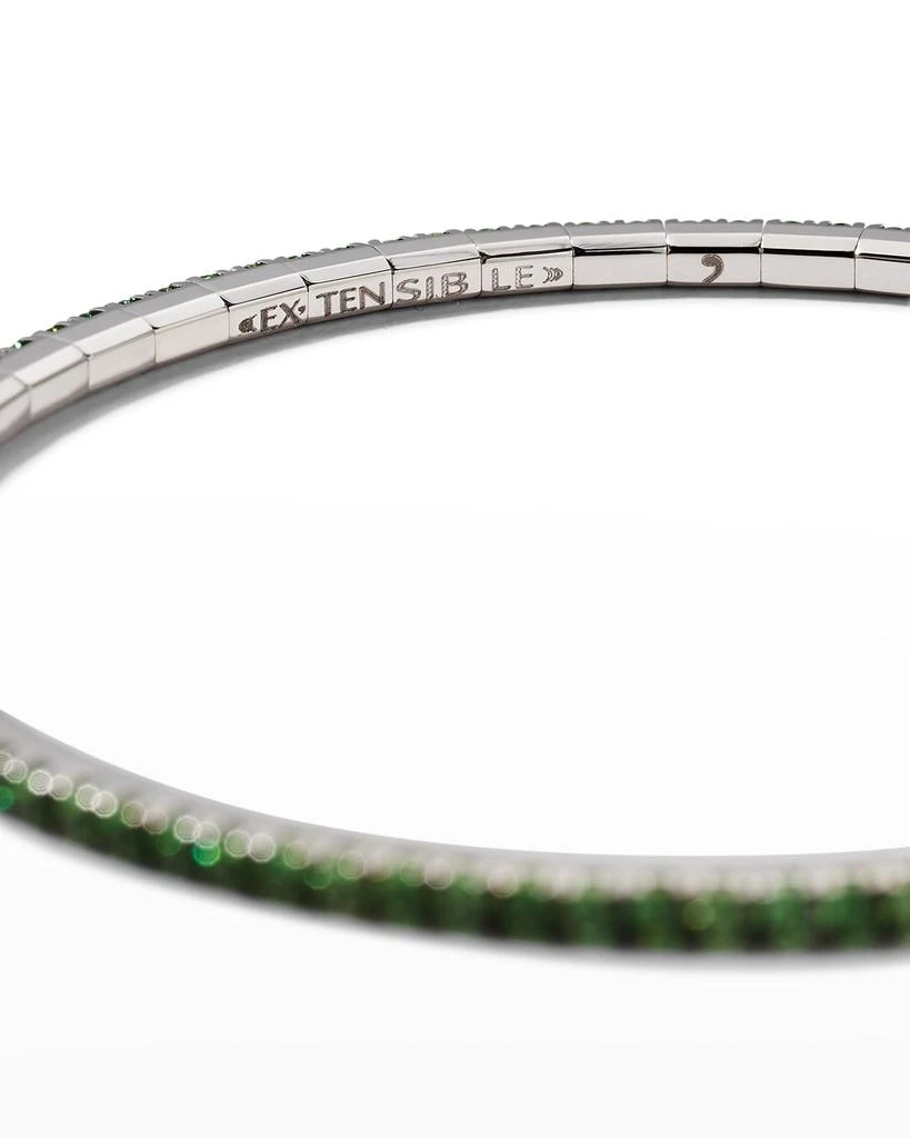 商品EXTENSIBLE|White Gold Stretch Tsavorite with Black Rhodium Tennis Bracelet,价格¥41072,第4张图片详细描述