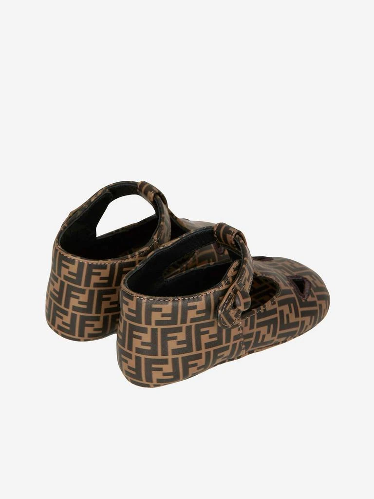 商品Fendi|Fendi Baby Leather FF Logo Sandals in Brown,价格¥2861,第3张图片详细描述