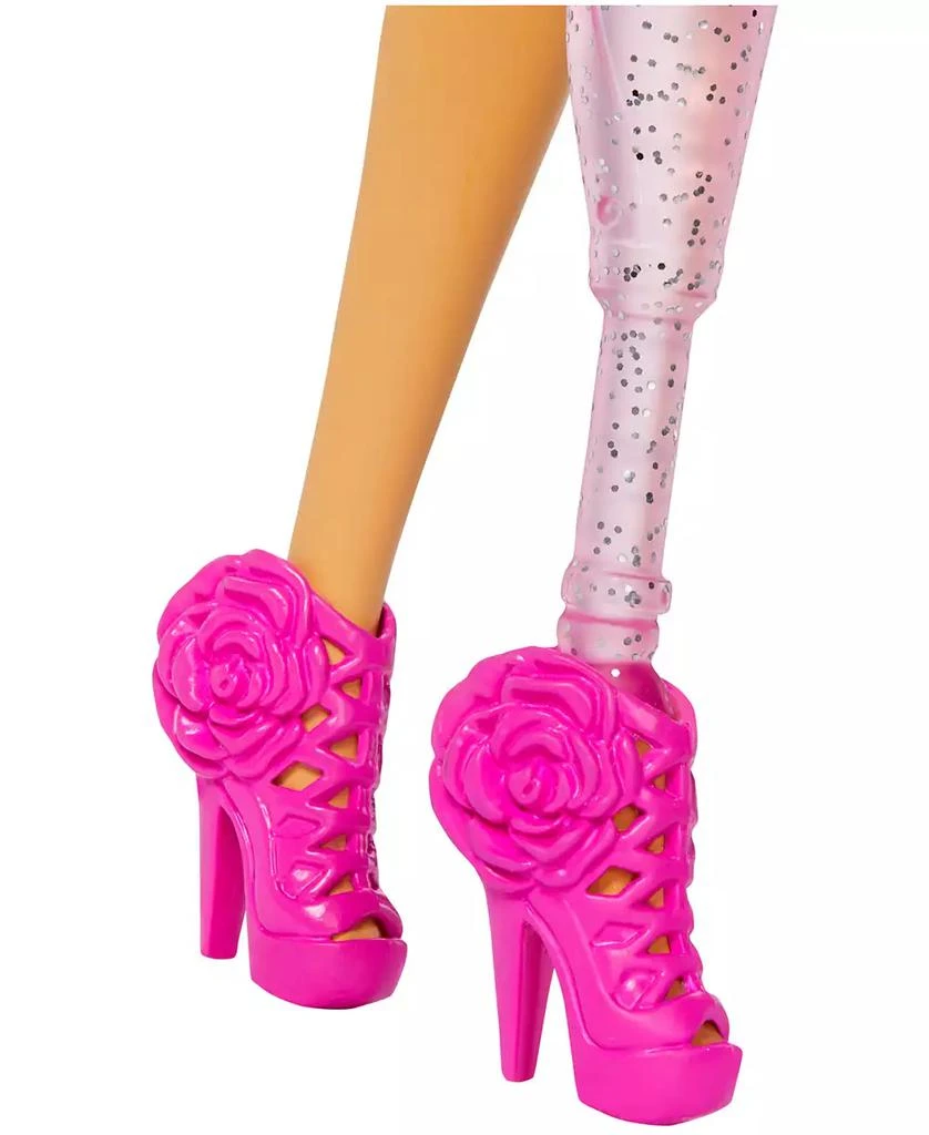 商品Barbie|Deluxe Style 2 Doll in Pink Barbiecore Top and Skirt Set, Black Hair & Prosthetic Leg,价格¥126,第3张图片详细描述