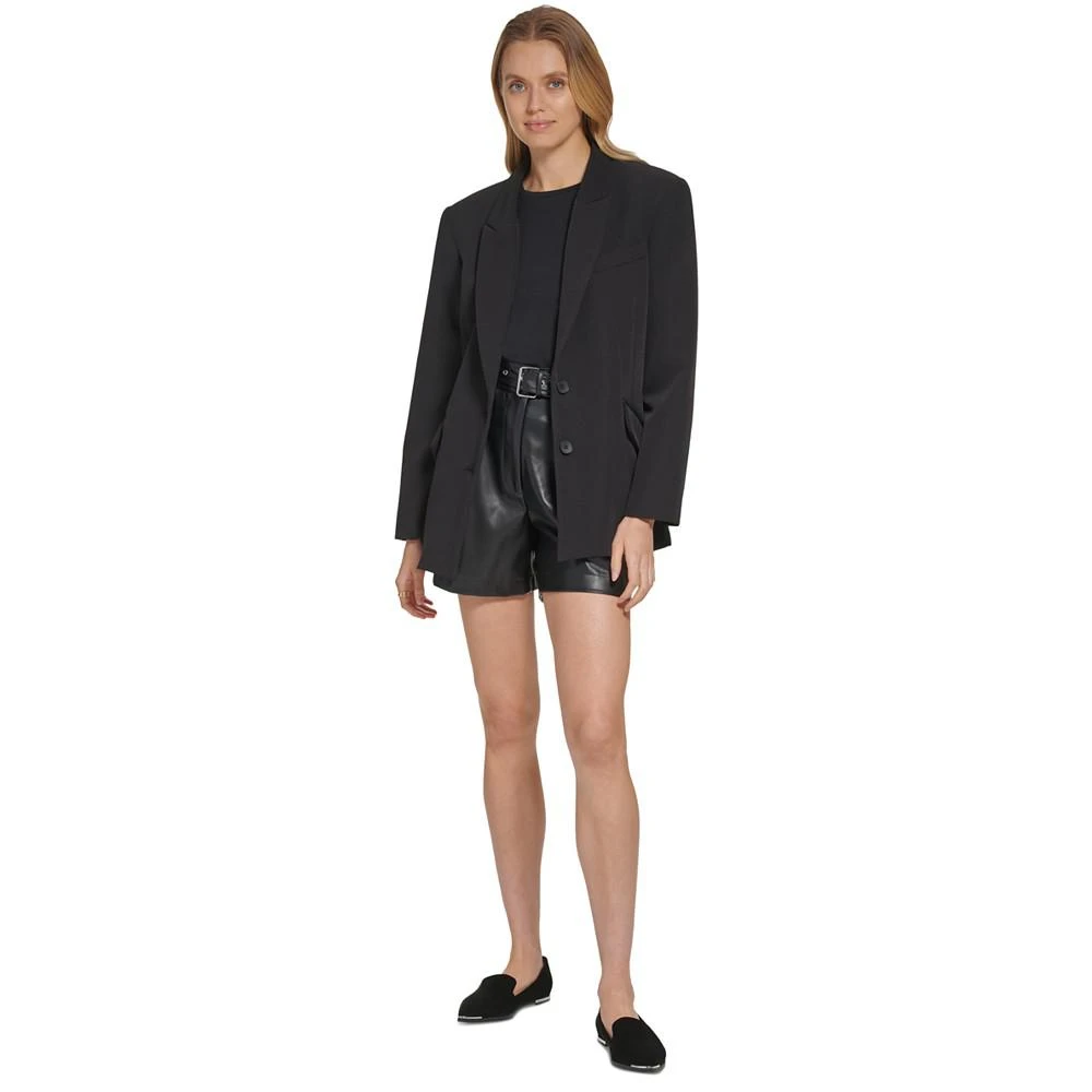 商品DKNY|Women's Peak Lapel Two-Button Long-Sleeve Blazer,价格¥1092,第4张图片详细描述