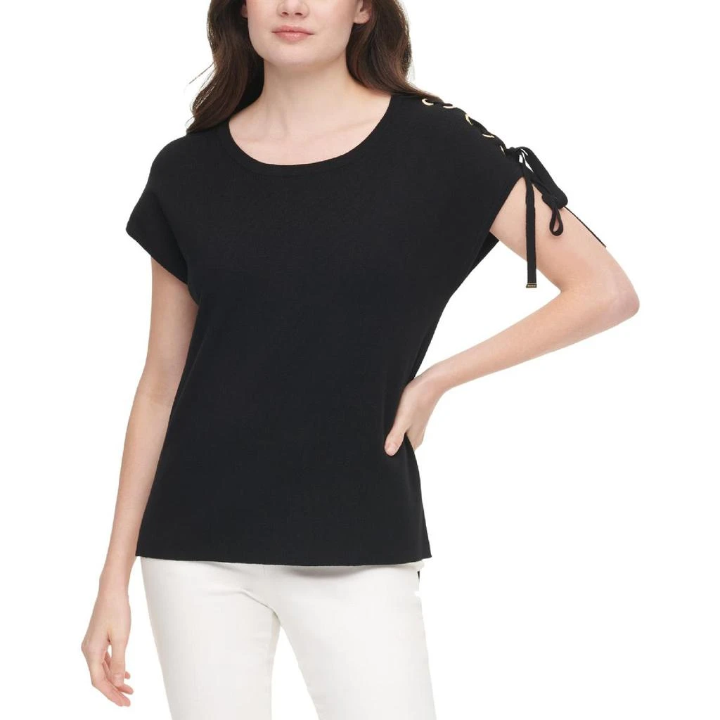 商品Calvin Klein|Calvin Klein Womens Lace Up Knit Pullover Top,价格¥145,第1张图片