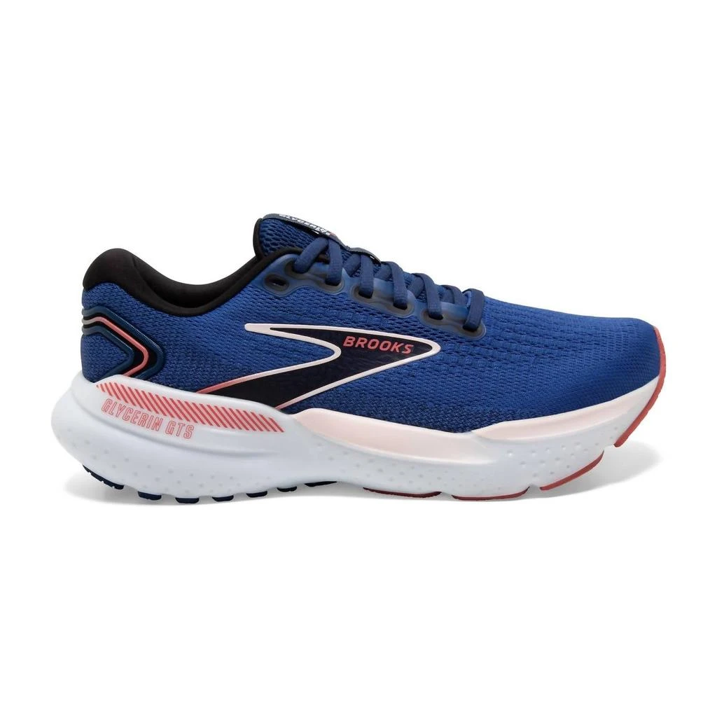 商品Brooks|Women's Glycerin Gts 21 Running Shoes In Blue/icy Pink/rose,价格¥1167,第1张图片