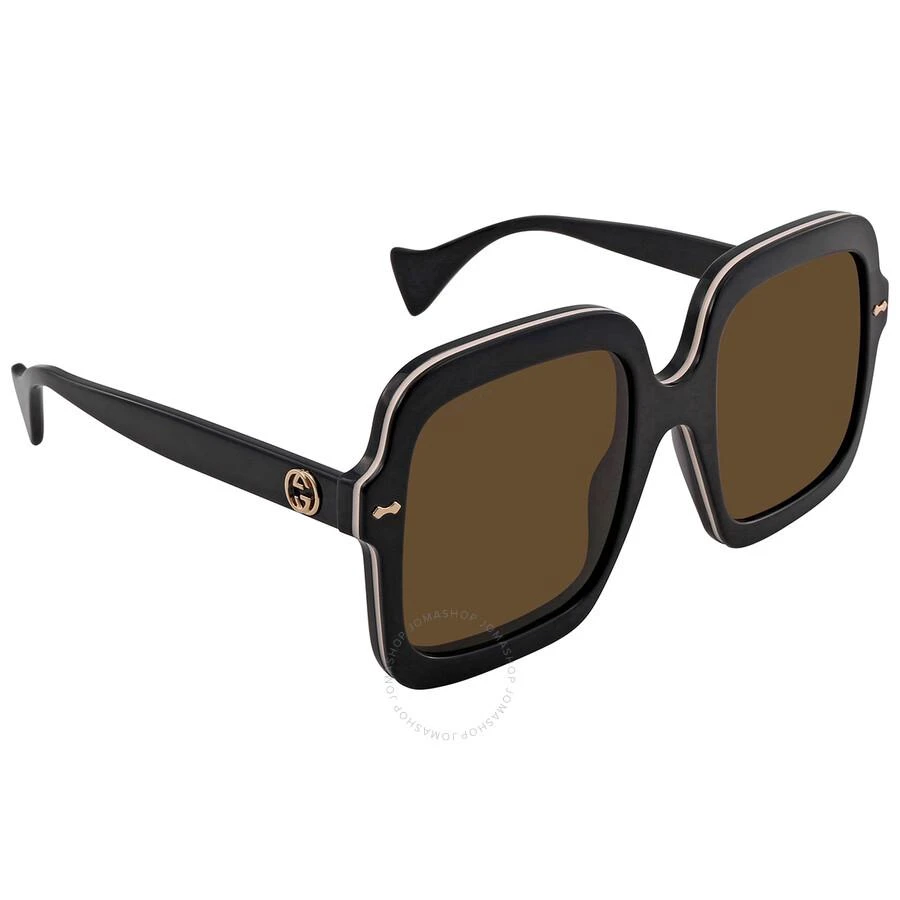 商品Gucci|Brown Square Ladies Sunglasses GG1241S 001 56,价格¥1787,第3张图片详细描述