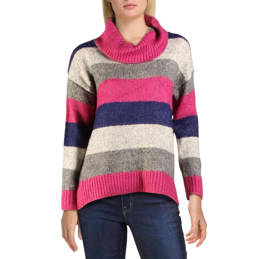 商品Love by Design|Love by Design Womens Striped Chunky Funnel-Neck Sweater,价格¥69,第1张图片